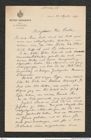 Nachlass Franz Steindachner, Brief von Decio Vinciguerra an Franz Steindachner (18.04.1890), Inv.Nr. 562.07, Seite 1